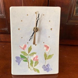 Salt Mart Pottery Wildflower 🌸 Clock
